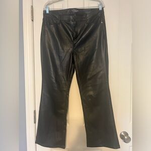 Liverpool Los Angeles Hanna Crop Flare Leather Coated Jeans